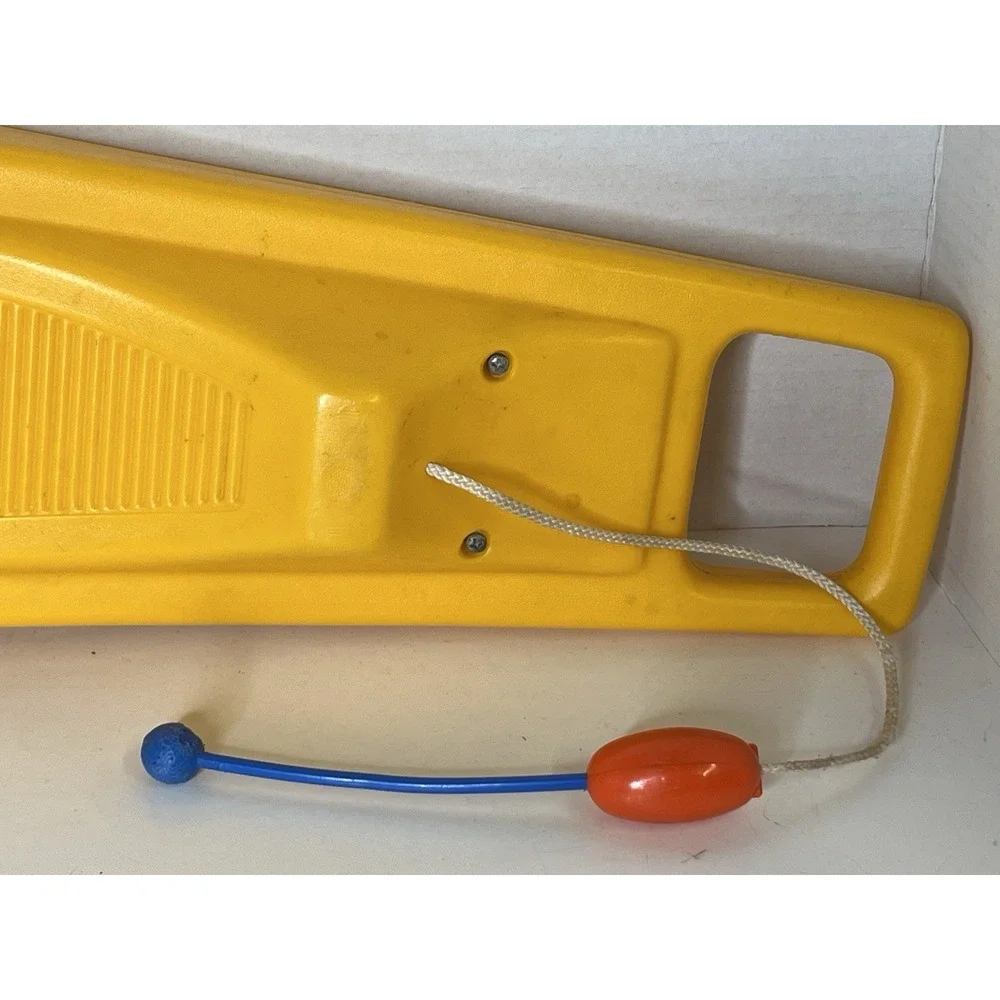 Vintage LITTLE TIKES  Rolling Xylophone  ~ Yellow w/Orange Wheels USA ~ EUC